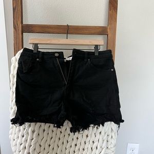 Black Jean Shorts